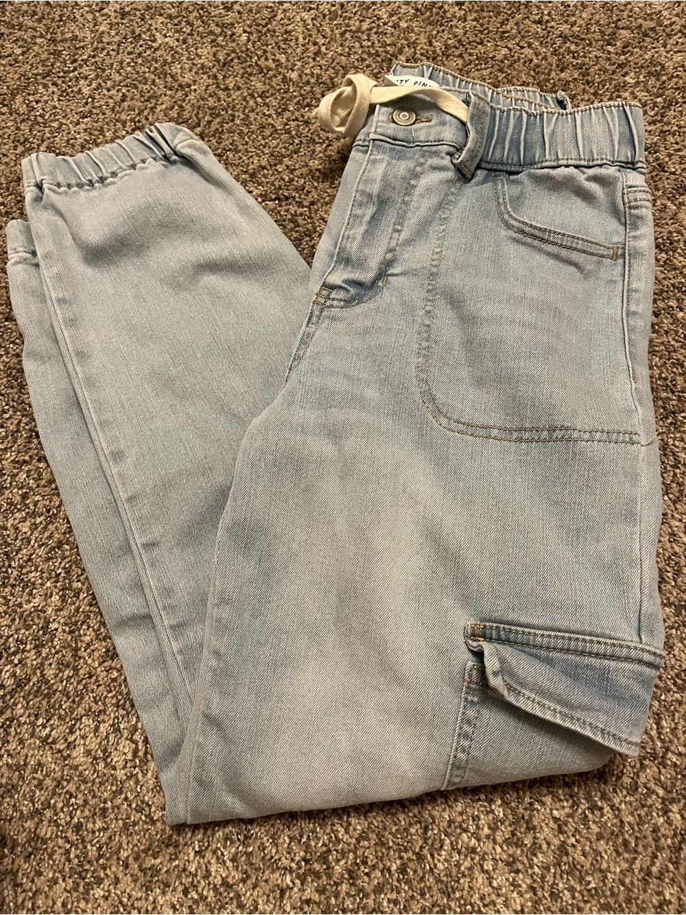 Celebrity Pink Light Wash Denim Joggers